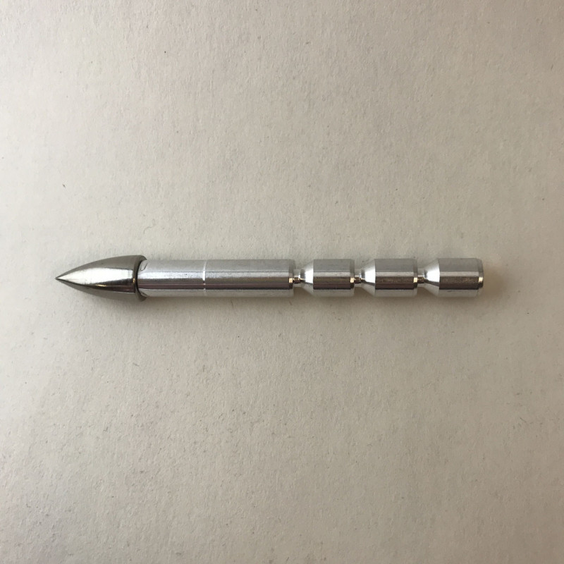 Punta spezzabile in alluminio-inox per frecce con diametro interno 0,245"