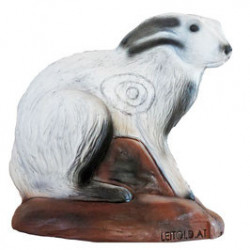 Leitold 3D-Ziel Schneehase sitzend