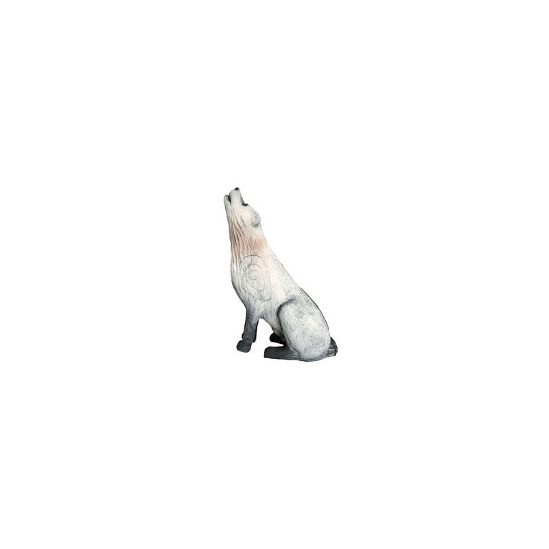 Leitold 3D-Ziel Weißer Wolf sitzend heulend
